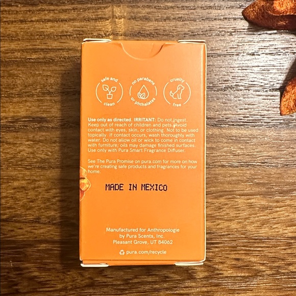 NWT Pura Scent Refill Anthropologie Pumpkin Spice & Black Walnut - Picture 2 of 7